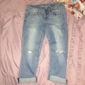 american eagle artist crop jeans